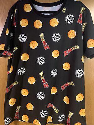#ad Dragon Ball Z Dragon Balls Goku’s Kanji DBZ logo T Shirt Mens Size XL $19.99