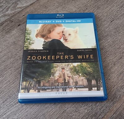 #ad The Zookeeper#x27;s Wife Blu ray DVD 2017 Jessica Chastain Daniel Bruhl $8.99