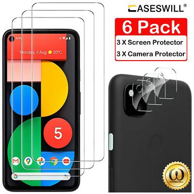 #ad For Google Pixel 8 Pro 7a 7 6a 6 5a 5 4a Clear Tempered Glass Screen Protector $9.98