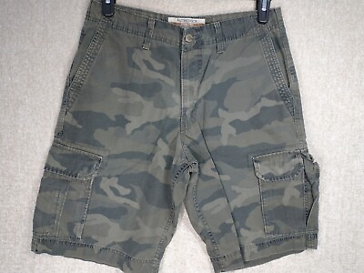 #ad Levi’s Signature Mens Sz 30 Cargo Shorts Gray Camouflage Pockets Camo 30x11 $19.00