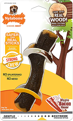 #ad Nylabone Real Wood Stick Strong Dog Stick Chew Toy Maple Bacon Medium Wolf 1 Co $12.20