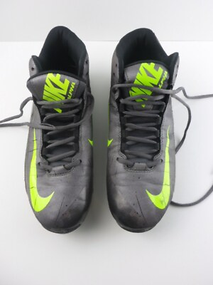 #ad Nike Alpha Shark 2 Men#x27;s Size 9.5 M Football Cleats Metallic Black Green Gray $29.25
