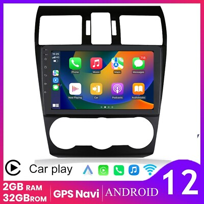#ad 9quot; For Subaru XV Crosstrek 2012 14 Android12 CarPlay Car Stereo Radio Player GPS $126.99