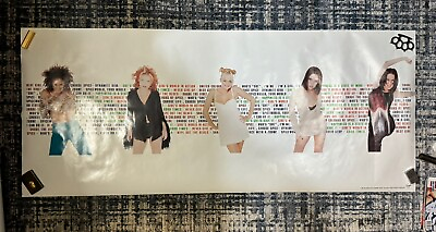 #ad Vintage 1997 Spice Girls Poster 62x26 HUGE Virgin Records Ltd 90s Made In USA $45.00