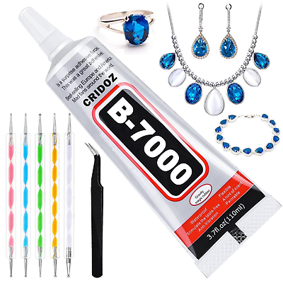 #ad B7000 Jewelry Glue Clear for Rhinestone Cridoz 3.7 Fl Oz Craft Adhesive Glue wi $12.99