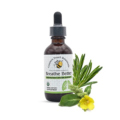 #ad Breathe Better Respiratory system support Lung 2oz Tincture bottle Organic $14.95