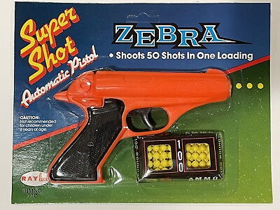 Vintage Ray Line ZEBRA II Automatic Toy Pellet Pistol amp; Ammo New Sealed Pkg #770 $49.00