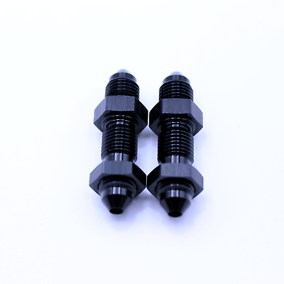 #ad 2 pieces 3 AN Bulkhead Fitting Adapter AN3 Male to Male Straight Nut Aluminum $8.36