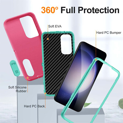 #ad Case Heavy Duty Shockproof Holder Cover For Samsung Galaxy S24 Ultra S23 S22 A15 $11.56