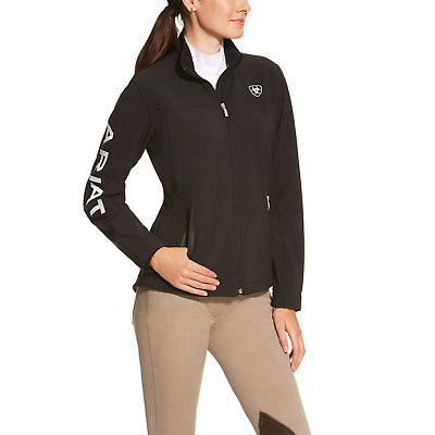 #ad Ariat® Ladies New Team Black Softshell Full Zip Jacket 10019206 $114.95