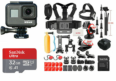 #ad GoPro HERO7 Black 12 MP Waterproof 4K Camera Camcorder Ultimate Action Bundle $225.99