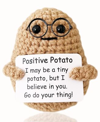 #ad Positive Potato Funny Crochet Gifts with Encouragement Card for Cheer Up Bir... $16.09