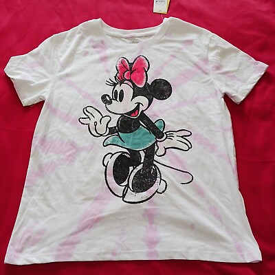 #ad Women#x27;s Minnie Mouse Short Sleeve Graphic T shirt Disney Size Medium $8.99