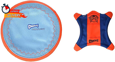 #ad Paraflight Flying Disc Dog Toy Small 6.75quot; and Flying Squirrel Fetch Dog Toy $25.49