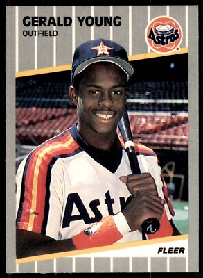 #ad 1989 Fleer Gerald Young of Houston Astros #370 $1.85