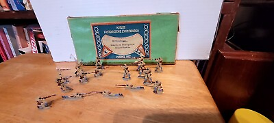 #ad 16 KIELER Hand Painted 1910s German amp; African Tin Soldier Flats in Box $67.45