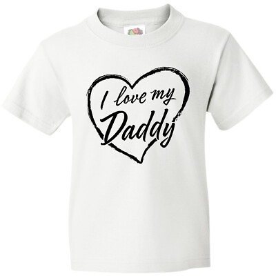 #ad Inktastic I Love My Daddy In Black Chalk Heart Youth T Shirt Dad Parent Grandkid $14.99