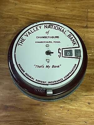 #ad Vintage The Valley National Bank Coin Bank $6.95