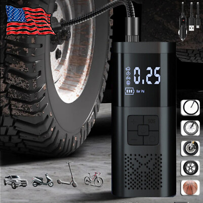 #ad Cordless Electric Scooter Bike Tire Inflator Car Air Compressor Bicycle Pump PSI $18.99