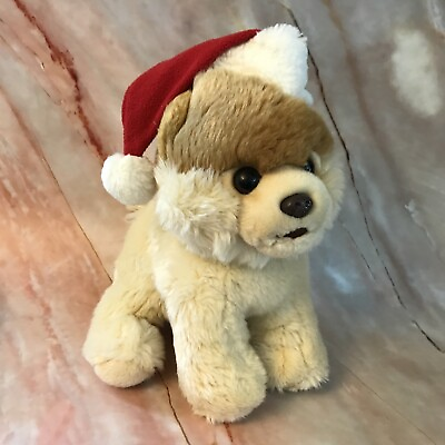 #ad GUND Christmas Santa Hat Boo The Worlds Cutest Dog Pomeranian Plush Y $15.99