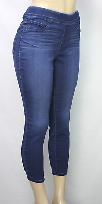 #ad Nine West Women#x27;s Pull on Skinny Crop Jeans Jeggings Stretch Blue Size 8 $11.00