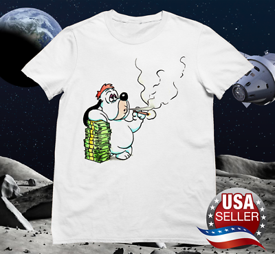 #ad NEW rich Droopy Dog funny smoking T shirt White Unisex All Sizes S 5Xl JJ3514 $24.69