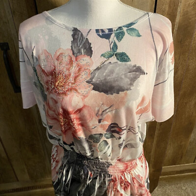 #ad Floral embellished Blouse $12.90