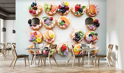 #ad 3D Sweet Cream Cake Wallpaper Wall Mural Removable Self adhesive 96 AU $269.99