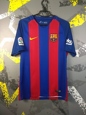 #ad Barcelona Jersey Home football shirt 2016 2017 Nike Camiseta Mens Size L ig93 $33.99