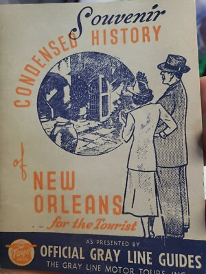 #ad Vintage Brochure Gray Line Motor Tours New Orleans Louisiana History Advertising $28.99
