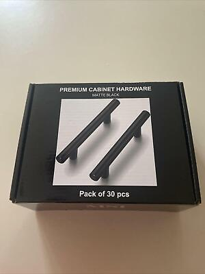 #ad Simple Bar 3 in Center to Center Matte Black Cabinet Drawer Pull 30 Pack $16.28