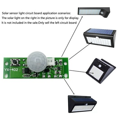 #ad DC 3.7V Automatic Solar Charging Circuit Board Night Light Control Sensor Module $7.97