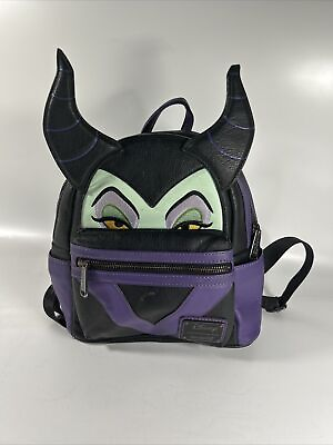#ad Loungefly Disney Maleficent Cosplay Mini Backpack with quot;UPSIDE DOWN METAL LOGOquot; $48.86