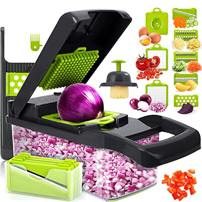 #ad 14 In 1 Vegetable Fruit Chopper Cutter Food Onion Veggie Dicer Slicer Kitchen $14.99