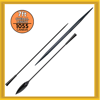 #ad Cold Steel 95SB 7quot; Spear Head 1055 Carbon Steel Blade Samburu Spear 3 Piece $62.44