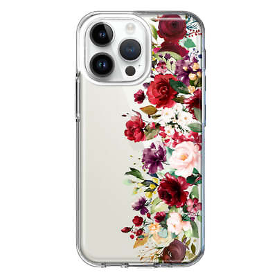 #ad Case for Apple iPhone 15 Pro Max Red Summer Watercolor Bouquets Ruby Flowers $12.74