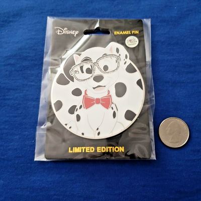 #ad Disney Pink A La Mode 101 Dalmatian Pin Jumbo Glitter Puppy Limited Edition 300 $56.99