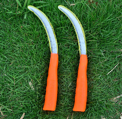 #ad 2Pcs Sickle Garden Alloy Steel Small Agriculture Yard Grass Weed Crops Cutter $6.99