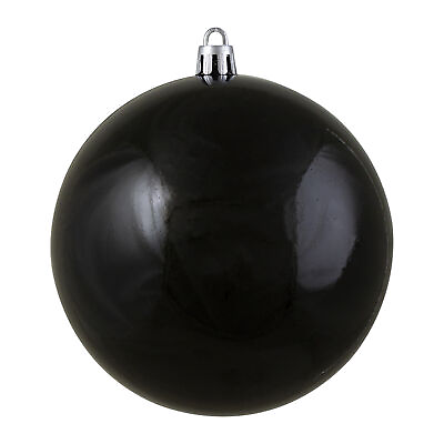 #ad Northlight Shiny Jet Black Shatterproof Christmas Ball Ornament 4quot; 100mm $7.49