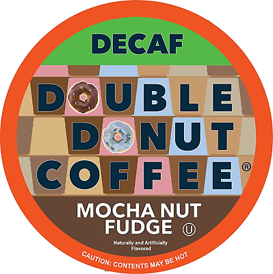 #ad Double Donut Medium Roast Decaf Coffee Pods Mocha Nut 80 Count Pack of 1 $46.95