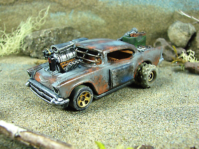 #ad Gaslands 57 Chevy Custom Hot Wheels Diecast 1 64 Mad Max Wasteland Fallout $38.00