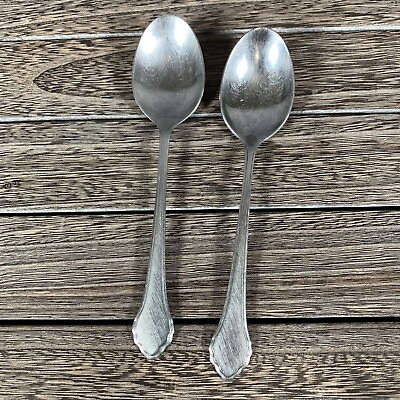 #ad Rogers Oneida Dinner Spoon Stainless 2 Pieces $14.99