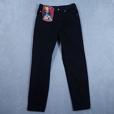 #ad Riders Mom Jeans Women#x27;s 10 Misses Black Relaxed Tapered High Rise 90s Vintage $28.99