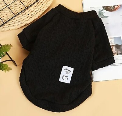 #ad Pet Dog Warm Jumper Knit Sweater Clothes Puppy Cat Knitwear Coat BLACK XXL $12.40
