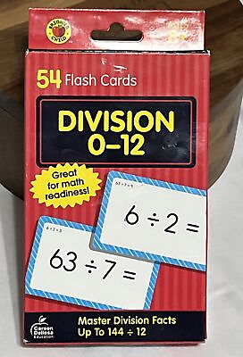 #ad BRIGHTER CHILD DIVISION FLASH CARDS 54 CARDS 0 TO 12 NEW $6.49
