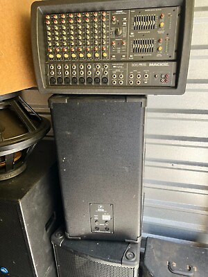 #ad Mackie 808S Mixer Amp amp; 2 Mackie S515 Speakers Complete Matched System $600.00
