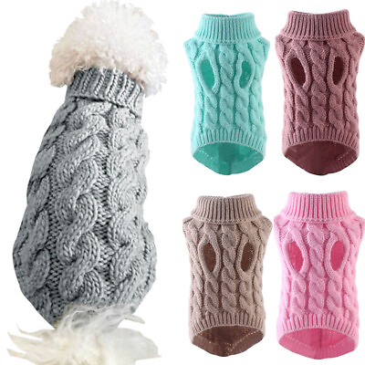 #ad Warm Sweaters Dog Sweaters Twist Knit Sweaters Pet Supplies Universal Stylish ` $4.49