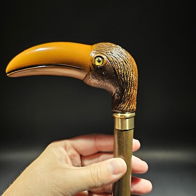#ad 36quot; Antique Style Toucan Head Walking Stick Cane $108.00