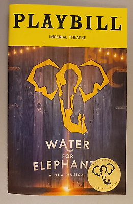 #ad WATER FOR ELEPHANTS Playbill BROADWAY Opening Night GOLD STICKER $15.00