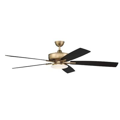 #ad CRAFTMADE Super Pro 60 in. Indoor Satin Brass Ceiling Fan $179.95